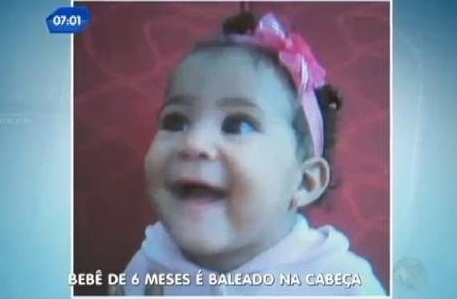 Menina de seis meses foi baleada em Aparecida de Gois