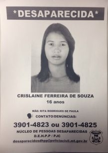 Adolescente saiu de casa no dia 8 de outubro e não retornou e nem entrou mais em contato com a família