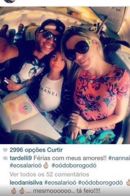 Tardelli posta foto com recado em rede social e causa polmica