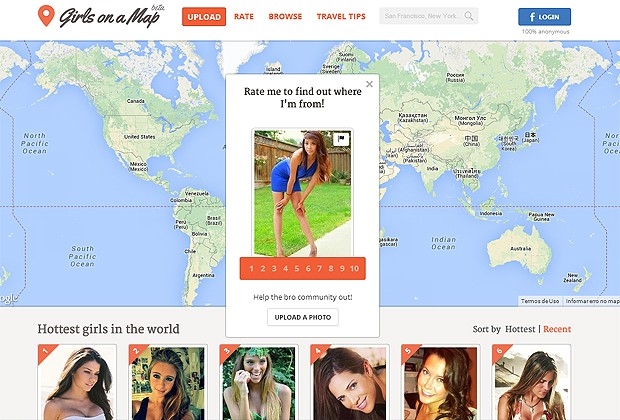 GIRLS ON A MAP, O SITE POLMICO QUE TARTA MULHERES COMO ATRAES TURSTICAS