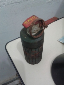 granada encontrada em lixo em Barra do Garas