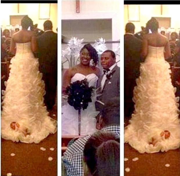 ​MULHER COLOCA BEB EM VESTIDO DE CASAMENTO NOS ESTADOS UNIDOS