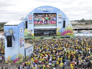Fan Fest funciona at o dia 13 de julho em Cuiab.